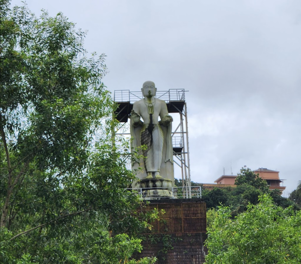 Statue of Madhvacharya at Kunjarugiri, near Udupi